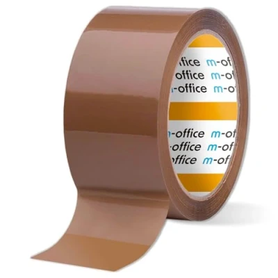 Imagen de m office Cinta Adhesiva, Adhesiva Marrón de Embalar, Rollo para Embalaje Cajas, Envíos, Mudanzas y Manualidades, Precinto Seguro Resistente, (1 und, 48mmx66m)