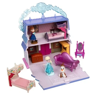 Imagen de Disney Store Official, Frozen, Reina Elsa y Anna casa muñecas, colección Once Upon a Story, 11,5 cm/5&quot;, Set Juego con Olaf, el Castillo de Arendelle Muebles Juguete, Apto Partir 3 años