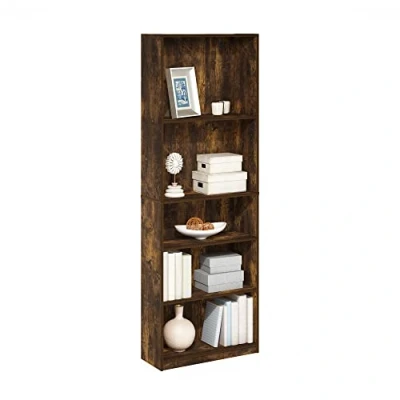 Imagen de Furinno Jaya Simply Home Librería Ajustable de 5 Niveles, Pin Ambré