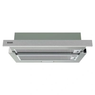 Imagen de Svan Campana Extractora Telescópica 60cm Inox SCPE601CX. Potencia 116,5m3/h, Tiro Doble, 2 Velocidades, Control Manual, Filtro apto para Lavavajillas.