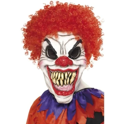 Imagen de Smiffys Careta de payaso aterrador, Para la cabeza, espuma látex