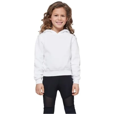Imagen de Build Your Brand By113 girls Cropped Sweat Hoody Sudadera con Capucha, Blanco, 134 140 para Niñas