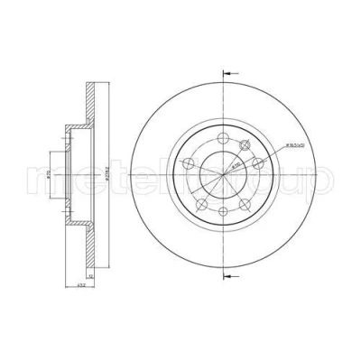 Imagen de METELLI 23 0862C Disco de freno 278,0 12,0 5 70,0 macizo barnizado ALFA ROMEO: Giulietta Hatchback, 159 Berlina, Brera, JEEP: Renegade SUV, Compass
