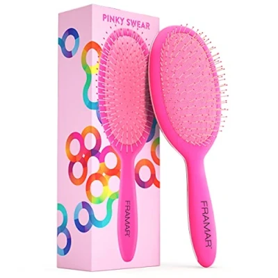 Imagen de Framar Detangle Hair Brush Women Cepillo Desenredante para Cabello Húmedo, Cepillos Mujeres, Niñas, Rizado Grueso, Set de Desenredar