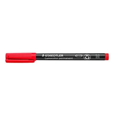 Imagen de STAEDTLER Lumocolor 317 2. Rotuladores de punta fina color rojo. Caja con 10 unidades.