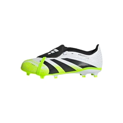 Imagen de adidas Predator League Fold Over Tongue Firm Multi Ground Football Boots Kids, Botas de fútbol Unisex niños, Cloud White/Core Black/Lucid Lemon, 28 EU