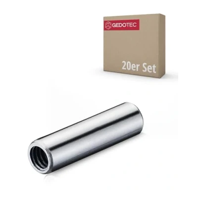 Imagen de Gedotec tornillos M4 para muebles, 15 mm, de conexión agujero 5 mm diámetro, acero galvanizado, grosor la madera 24 26 casquillo roscado con rosca interior