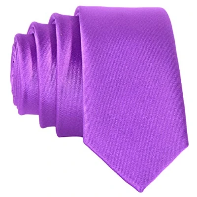Imagen de DonDon corbata estrecha 5 cm lila brillado