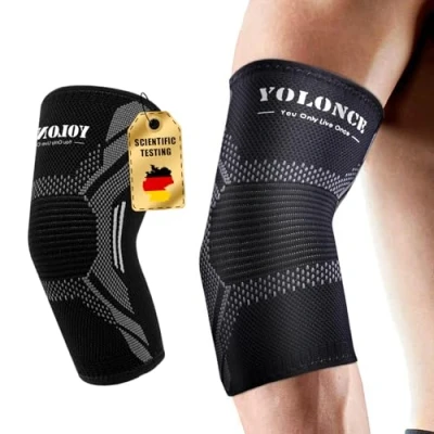 Imagen de Codera Epicondilitis, Codo de Tenista, Compresión para Epicondilitis y Tendinitis, Coderas Elástica Transpirable, Deportiva Golfista, Gym, Hombre Mujer (S)