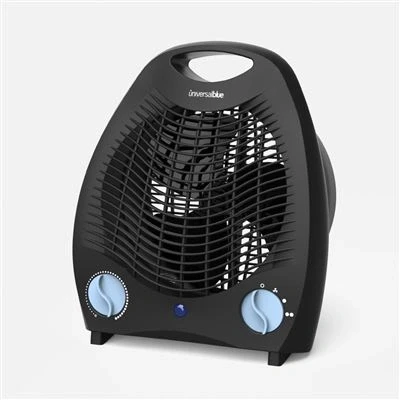 Imagen de UNIVERSALBLUE Termoventilador Vertical Calefactor Bajo Consumo 3 Modos de Funcionamiento 2000W Color Negro 2 Potencias Termostato Ajustable Sistema Seguridad