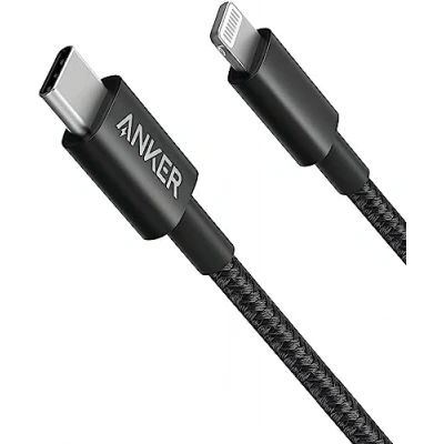 Imagen de Anker 331 cable USB C a Lightning, Nuevo de carga nylon Lightning (100cm), Compatible con iPhone 13 Pro 12 Max 11 X XS XR 8 Plus, AirPods Pro, Soporta Power Delivery (Negro)