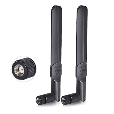 Imagen de Bingfu Antena WiFi Doble Banda 2.4GHz 5GHz 5.8GHz 8dBi RP SMA Macho MIMO para ASUS Fenvi Rosewill Gigabyte Enrutador Inalámbrico Mini PCI Express PCIE Tarjeta de Red Cámara Eeguridad