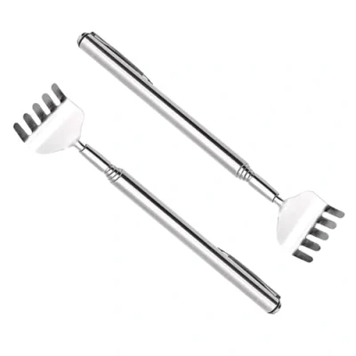 Imagen de Rascador Trasero, 2 Pcs Espalda Telescópico, Portátil Espalda, Rascadorde Telescópico de Acero Inoxidable, Para Masaje Cabeza,