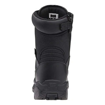 Imagen de Magnum Panther Botas de combate militares con cremallera lateral 8 pulgadas para hombre, Piel acción recubierta Magnashield negro, 42 EU