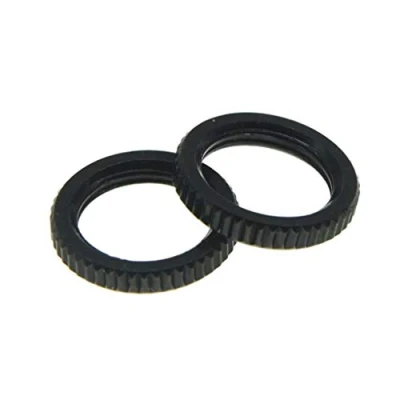 Imagen de KAISH Juego de 2 tuercas imperial 15/32 pulgadas para interruptor guitarra moleteada fina Gibson Les Pauls con interruptores Switchcraft, color negro