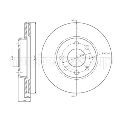 Imagen de Disco de freno METELLI 23 0569C