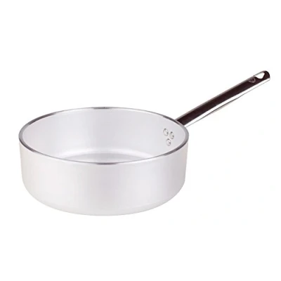 Imagen de Agnelli Ollas Cazuela Baja Espesor de Aluminio 5 mm, con Mango Acero Inoxidable, Plata