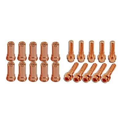 Imagen de RIVERWELD C1518 (PR0065) corte Plasma de electrodos &amp; boquillas C1370 Fit Cebora CP 50 P50 CB50 antorcha 20pcs
