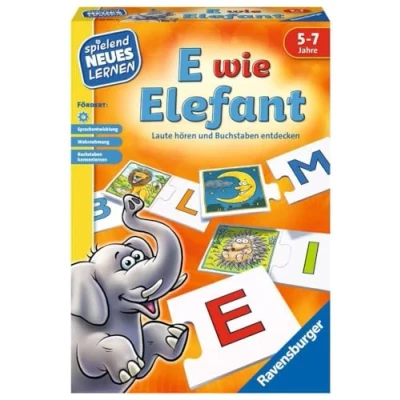 Imagen de Ravensburger 24951 E como Elefante, Juego y Aprendizaje para niños, Educativo niños de 5 7 años, Nuevo 1 4 Jugadores