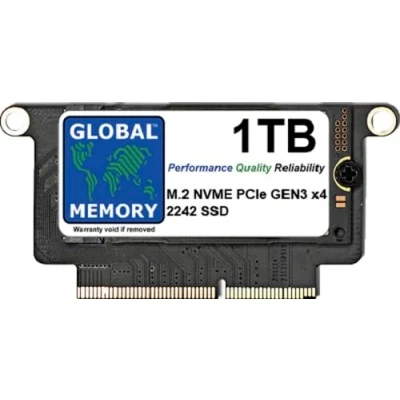 Imagen de GLOBAL MEMORY Unidad de estado sólido SSD M.2 PCIe Gen3 x4 NVMe 1 TB para Mac Pro Retina Barra no táctil A1708 (finales 2016 a mediados 2017)