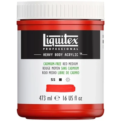 Imagen de LIQUITEX Color acrílico Heavy Body, rojo sin cadmium medio, 473 ML