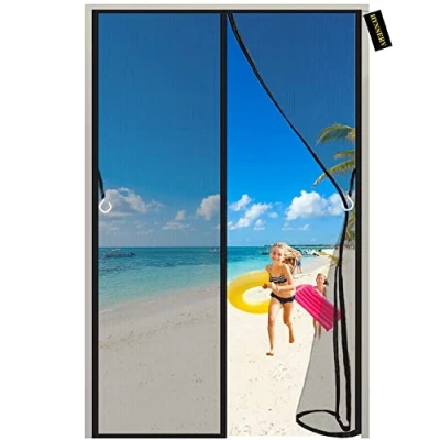 Imagen de Mosquitera Ventana Magnetica Negro 100x180cm Cortina De para Prevenir Mosquitos Insectos, Se puede instalar sin taladrar Todos