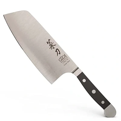 Imagen de Güde Solingen Chai Dao, Cuchillo de Cocinero Chino Forjado, 16 cm, Pom Negro, Alpha Doble virola, Hecho a Mano en Alemania, Chrome Steel