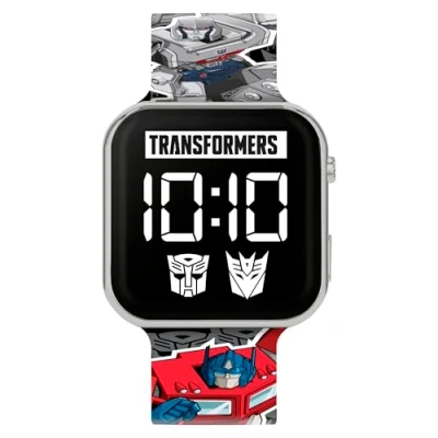 Imagen de Accutime Optimus Prime TFC4101 Reloj Digital de Cuarzo con Correa Silicona para niños, Negro