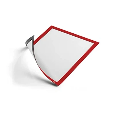 Imagen de Durable 486903 marco informativo Duraframe magnético (A4, para superficies metálicas) 5 unidades, rojo