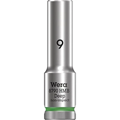 Imagen de WERA 05004531001 8790 HMB Deep 9,0 Llave de vaso larga con arrastre 3/8&quot;