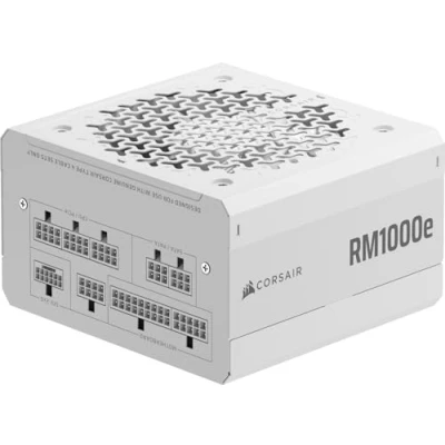 Imagen de CORSAIR RM1000e (2025) Fuente de Alimentación ATX Totalmente Modular Bajo Ruido con Cable 12V 2x6 Compatible 3.1 y PCIe 5.1, Eficiencia Cybenetics Gold, Condensadores a 105C Blanco