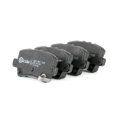 Imagen de BREMBO P 28 038 Juego de pastillas freno con avisador acústico desgaste tornillos pinza sin accesorios HONDA: CIVIC 8 Hatchback