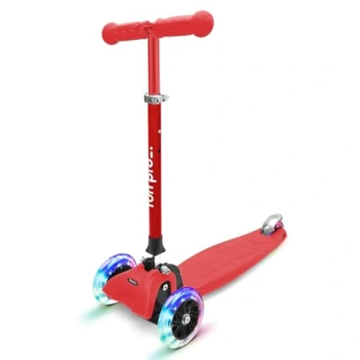 Imagen de fun pro One,Der sichere Premium Kinderroller, Vergleichstestsieger, LED Räder, faltbar, AB Kleinkind Junge Mädchen, Händler aus HH, 3 Jahre Garantie (Roller, Kickboard, Tretroller), 4 5 6