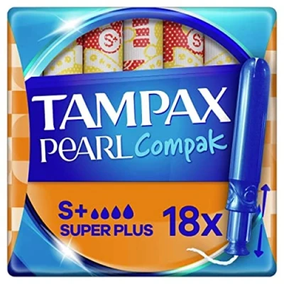 Imagen de Tampax Compak Perla tampones con aplicador Super Plus, 18 unidades