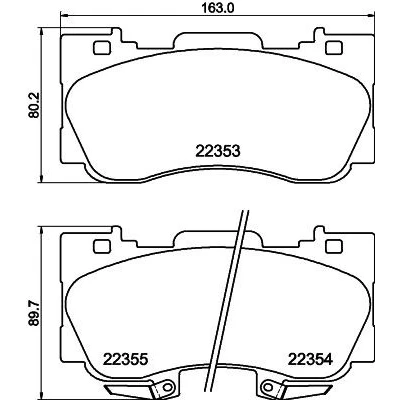 Imagen de HELLA 8DB 355 040 671 Juego de pastillas freno con avisador acústico desgaste accesorios FORD USA: Mustang Mk6 Coupé, Cabrio