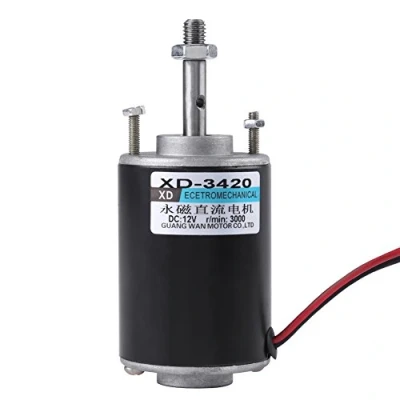 Imagen de Generador DIY, Mini DC12 V/24 V, imán permanente DC Motor CW/CCW de engranaje eléctrico para DIY Generador, High Speed Low Noise (12 V 3500 RPM)