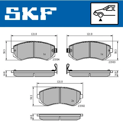 Imagen de SKF VKBP 80535 A Juego de pastillas freno con avisador acústico desgaste NISSAN: Patrol GR 5 SUV