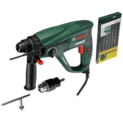 Imagen de Bosch Martillo perforador PBH 2500 SRE (Portabrocas SDS, Set de 6 brocas SDS plus, tope profundidad, empuñadura adicional, maletín, 600 W)