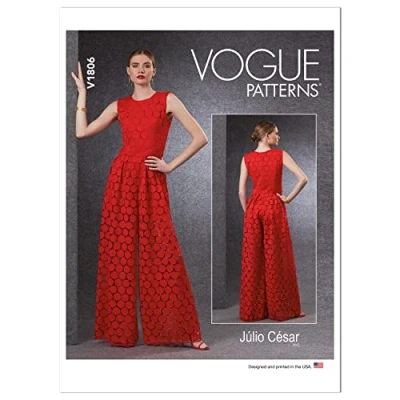 Imagen de Vogue The MCCALL Pattern Company Patterns V1806B5 Patrones de Costura para Ropa Deportiva Mujer (Tallas 36 a 42), Papel, 8 10 12 14 16