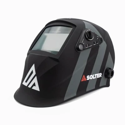 Imagen de Solter Pantalla Soldadura HELLMET R 10, Classic, CE 1/1/1/1 con Tecnología True Color, Area Visión 100x60mm, 4 Sensores, Pila Solar Reemplazable, Accesorios de