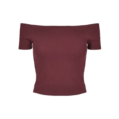 Imagen de Urban Classics OFF Shoulder Camiseta básica, Mujer, Talla: XS, Redwine