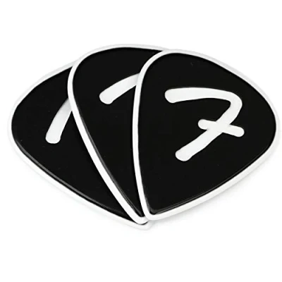 Imagen de Fender F Grip 351 Juego de púas para guitarra (3 unidades), color negro