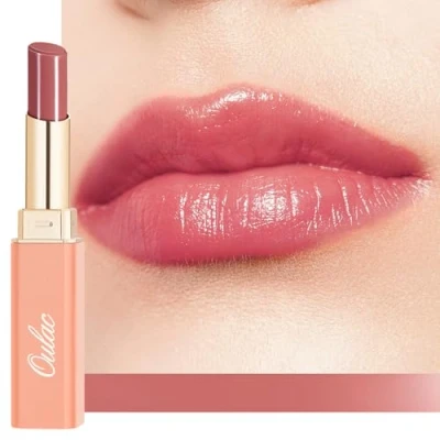 Imagen de Oulac 2 in 1 Pintalabios y Bálsamo Labial Desnudo Brillante Hidratante, Enriquecido Con Aceite de Rosa,Acabado para Labios Secos, Agrietados Dañados,Vegan, (17)