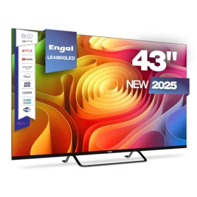 Imagen de TV QLED 43&quot; Engel LE4395QLED, UHD 4K, Smart TV, DVB T2 (H.265), HDR, Vidaa, Negro