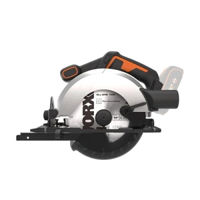 Imagen de WORX Sierra circular a batería WX526.9 20V Disco 165 mm ángulo de inclinación 0 50 ajuste Sin herramientas corte máximo 55 (90) diseño compacto ni cargador