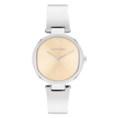 Imagen de Calvin Klein Reloj Analógico de Cuarzo para Mujer con Correa en Acero Inoxidable Plateada 25200311