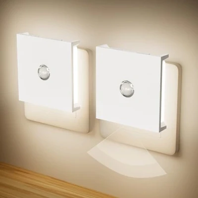Imagen de Feliigo Luz Nocturna con Sensor de Movimiento, 2 Piezas Infantil Enchufe Regulable 3 Modos, Brillo Ajustables para Habitación Niños, Baño, Pasillo, Cocina, Escaleras