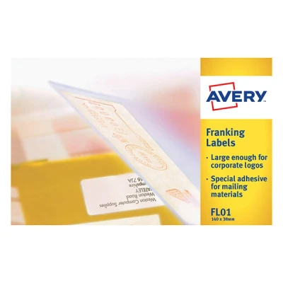 Imagen de Avery FL01 Paquete de 1000 etiquetas dirección (140 x 38 mm), blanco