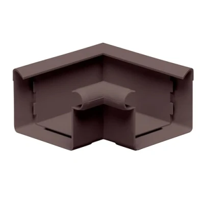 Imagen de INEFA ángulo del canalón 90 grados interior en forma de caja, PVC NW 68 rebordemarrón oscuro el interior, pieza unión accesorios canalón,made in Germany