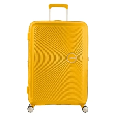 Imagen de American Tourister Soundbox Equipaje de mano ampliable Spinner S, 55 cm, 41 L, Amarillo (Amarillo Dorado)